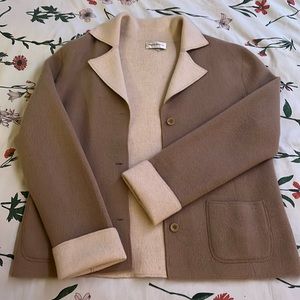 VINTAGE Rena Rowan Beige Cuffed Suit Jacket/ Blazer